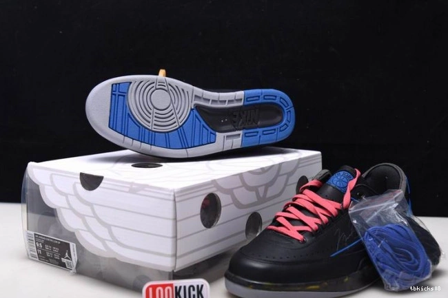 Rep TBkick Jordan 2 DJ4375-004 Black SP Off-White Retro Blue Low 0815